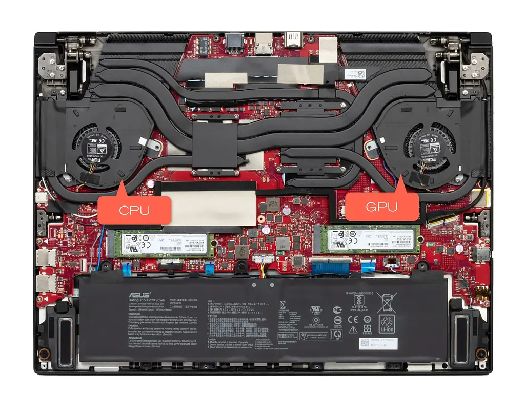 Вентилятор 12V Asus кулер для моделей ноутбука ROG Zephyrus Duo GA551QS, GX551QM, GX551QS, GX551QR (GPU Fan) 13NR04N0P03011 Оригінал, 12V, 4pin - фото 3
