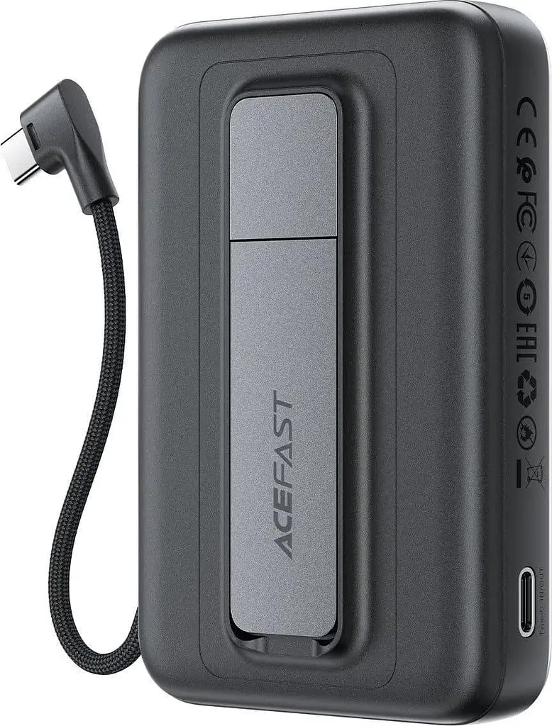 Павербанк Acefast Magnetic Wireless Gray 10 000 mAh / 22.5 Вт (6974316284871) - фото 2