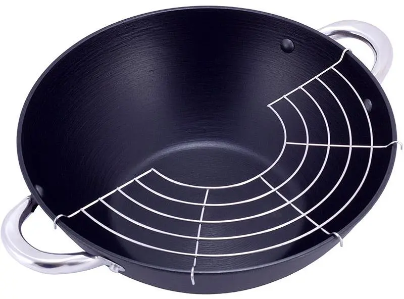 Котел чавунний "Wok", з антипригарним покриттям та аромо-кришкою Kamille Ø14,5Ø32х11см kuh0007267 - фото 7