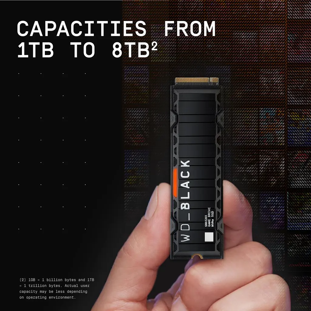 Накопитель SSD NVME WD Black SN850X 1TB (WDS100T2XHE) с радиатором - фото 7