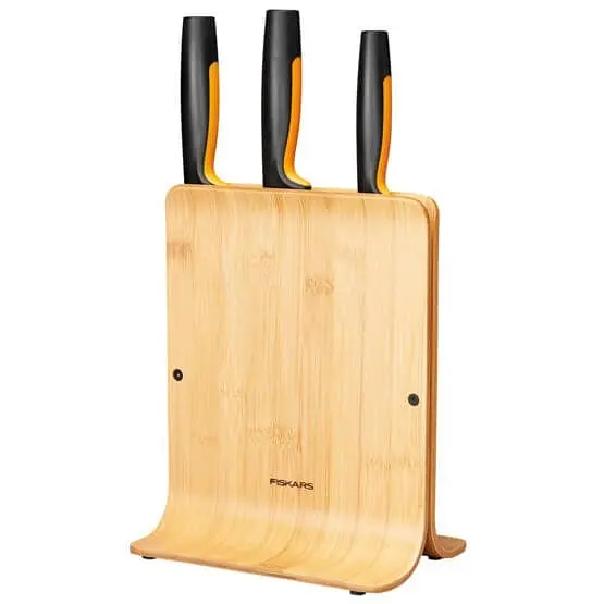 Набір кухонних ножів з бамбуковим блоком Fiskars Functional Form ™ 3 шт 1057553 - фото 6