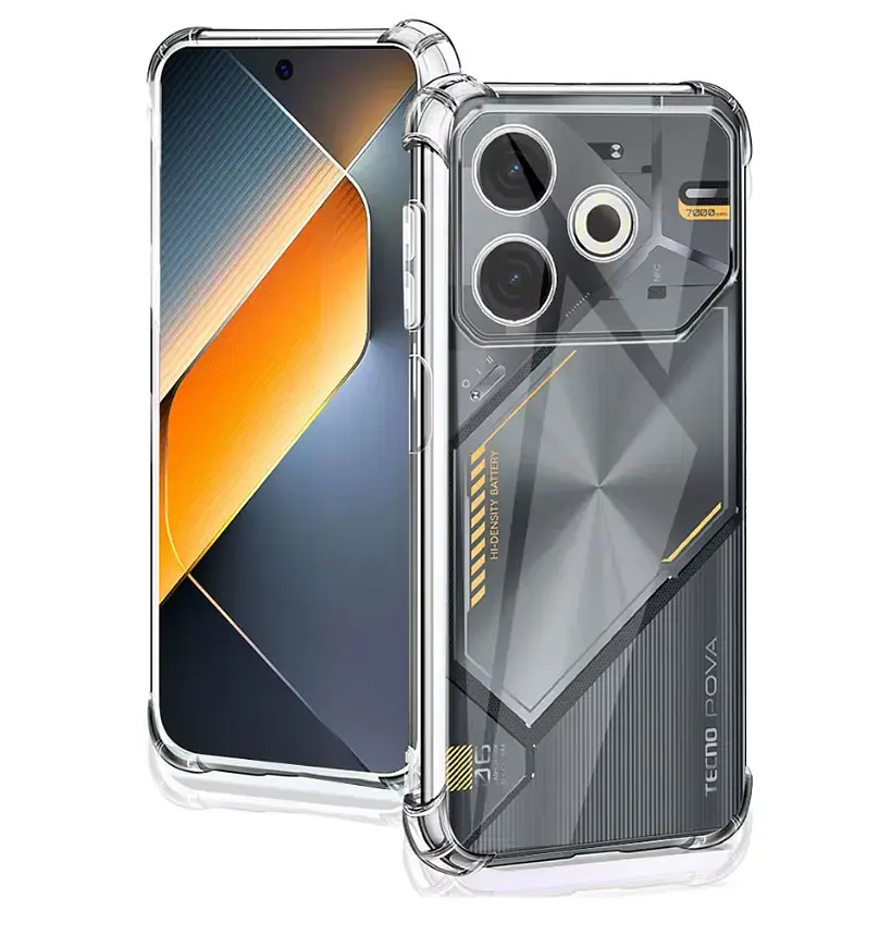 Панель BeCover Anti-Shock для Tecno POVA 6 Neo (LI6) Clear (712785) - фото 2