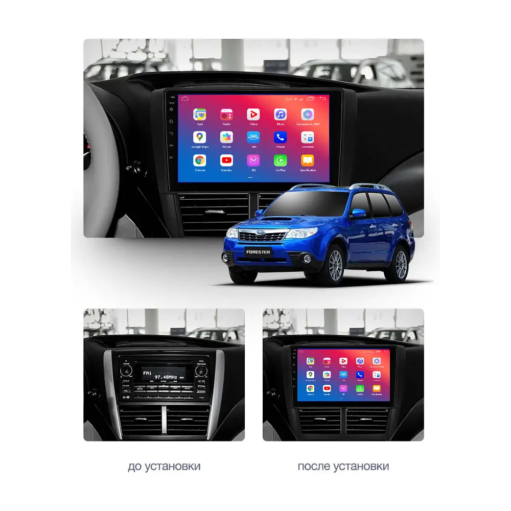 Штатний головний пристрій EasyGo SUB901-G10 9 inch Subaru Forester 2008-2012 Impreza 2007-2012 - фото 2