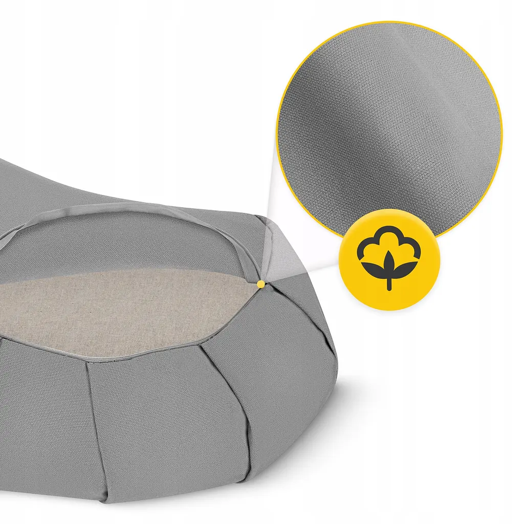 Подушка для йоги та медитації 4FIZJO Zafu напівкругла 40 x 30 x 12 см Grey (P-5907739315502) - фото 6