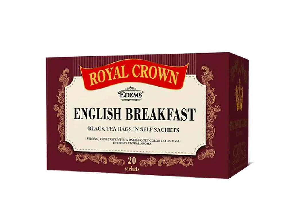 Чай пакетований чорний Royal Crown 2 г "ENGLISH BREAKFAST" 20 пакетиків