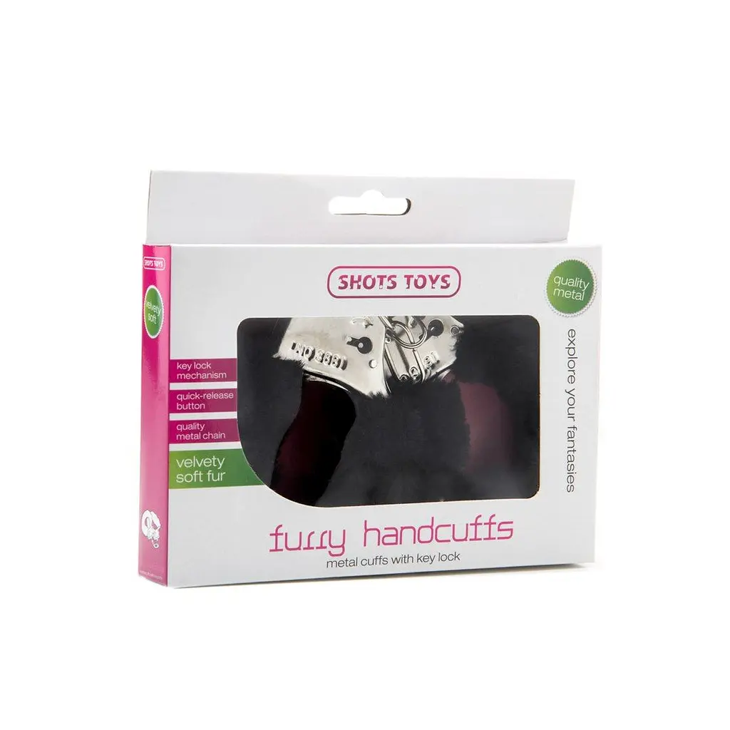 Наручники ShotsToys Handcuffs Furry (чорний) - фото 4