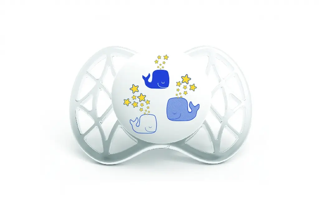 Силиконовая симметричная пустышка Nuvita Air, светится в темноте, 0-3 мес., 2 шт. (NV7063) - фото 3