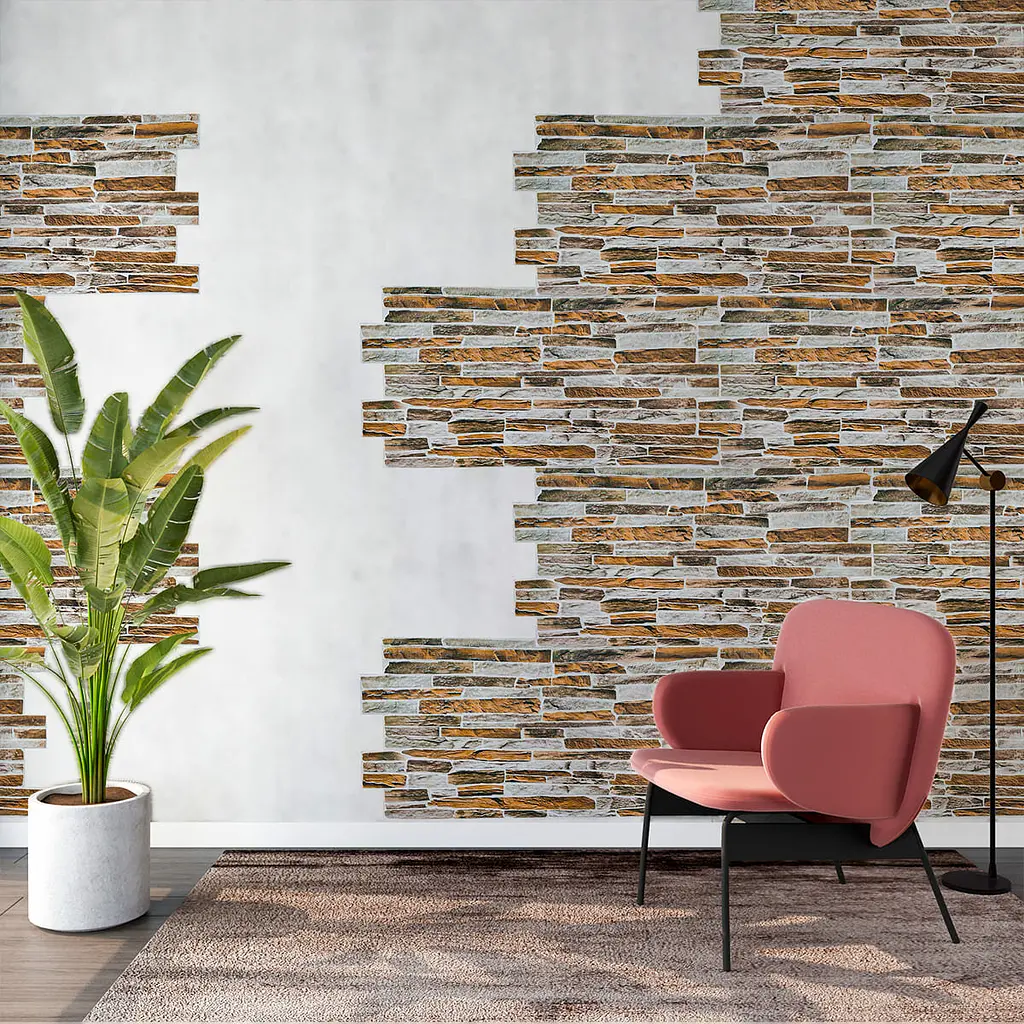 Декоративна ПВХ панель Sticker Wall камінь 960х480х4мм (D) SW-00001556 - фото 6
