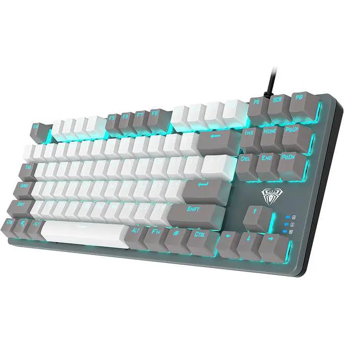Клавиатура Aula F3287 Grey/White keycap KRGD blue EN/UA (6948391240954) - фото 2