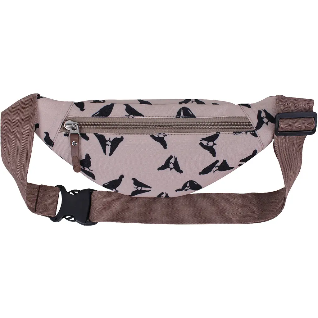 Сумка-бананка Bagland Bella 2 л сублимация 941 бежевая с принтом (00202664) - фото 3