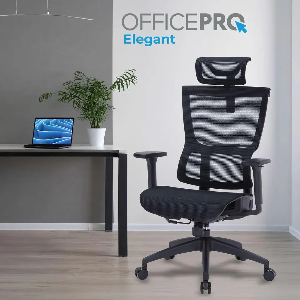 Офісне крісло OfficePro Elegant OC660-B-B-B (OC660-B-B-B) - фото 7