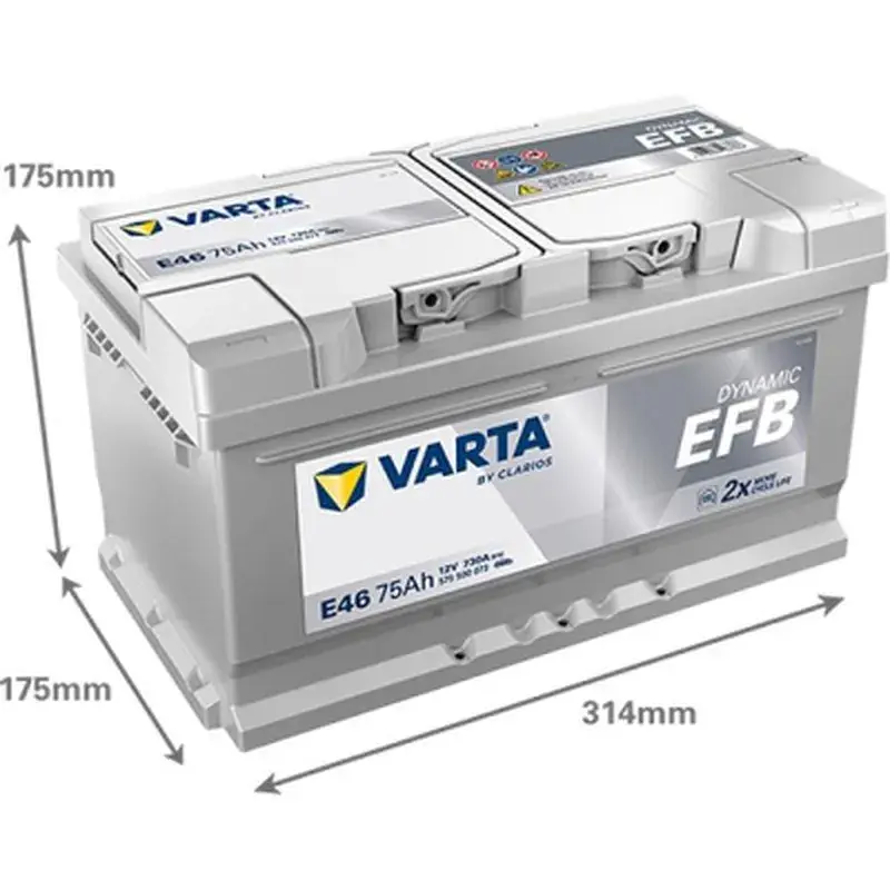 Акумулятор автомобільний Varta Blue Dynamic START-STOP 75Ah (575500073) - фото 2