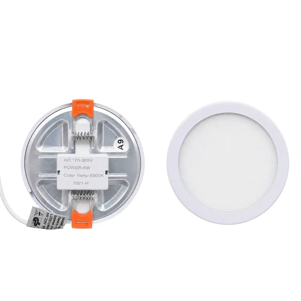 Панель LED вбуд.універ (рухомі кліпси) LU-RD-UNI-6W 6000K/6500К біла круг (d:100мм) (рег.50-80) TM LUMANO - фото 2