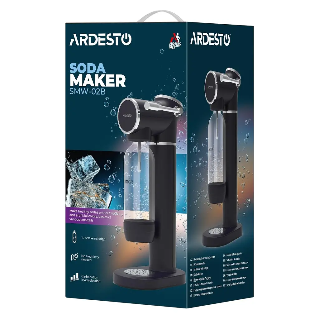 Сифон для газування води Ardesto, пляшка 1л, чорний (SMW-02B) - фото 11