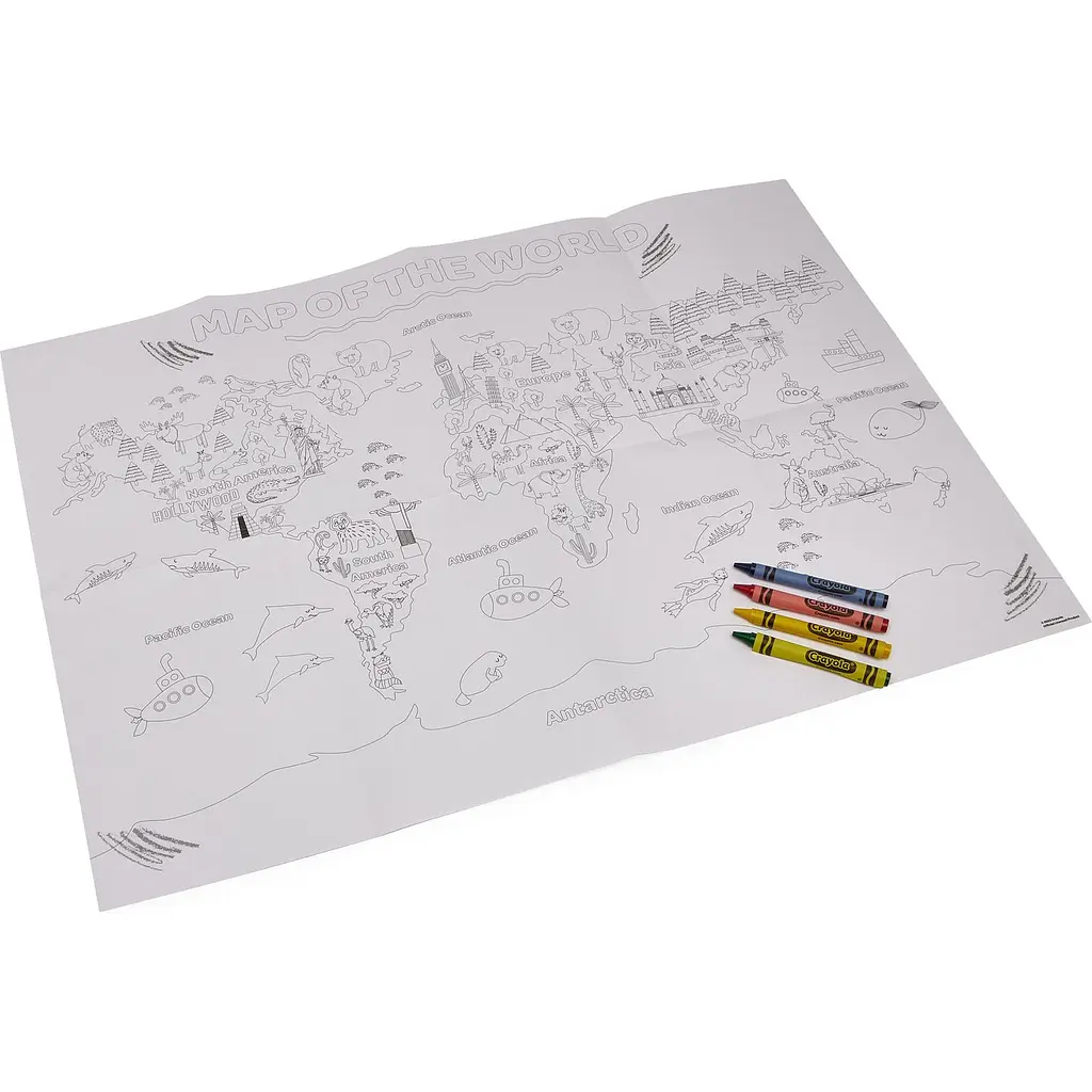 Раскраска Crayola Карта мира: Вокруг Мира с карандашами (15693) - фото 2