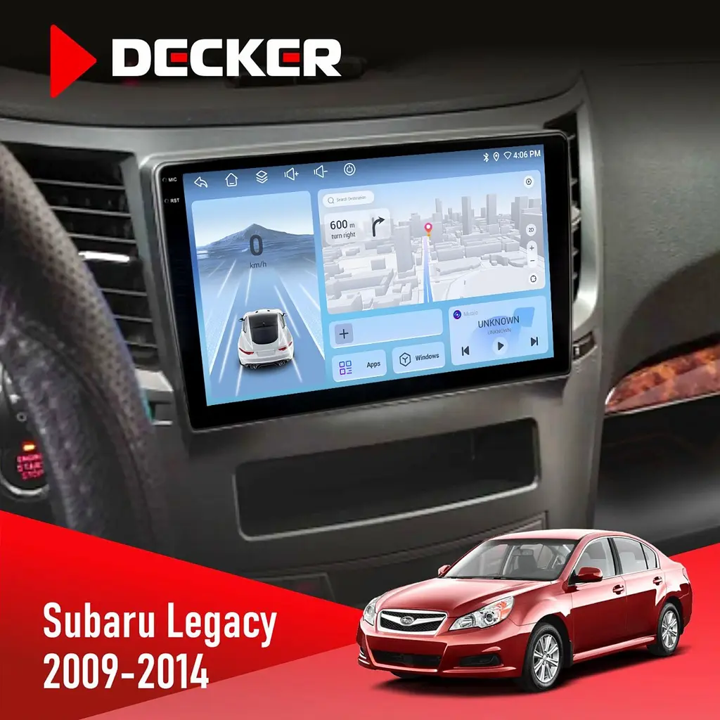 Штатна магнітола Subaru Legacy 2009-2014 Decker D9-010 6x128, DSP, 4G, 2K Decker (НФ-00004804)