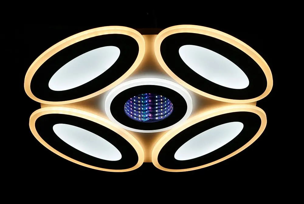 Люстра стельова LED Splendid Ray L78537/4+1, 200W, білий, сучасний стиль з пультом - фото 6