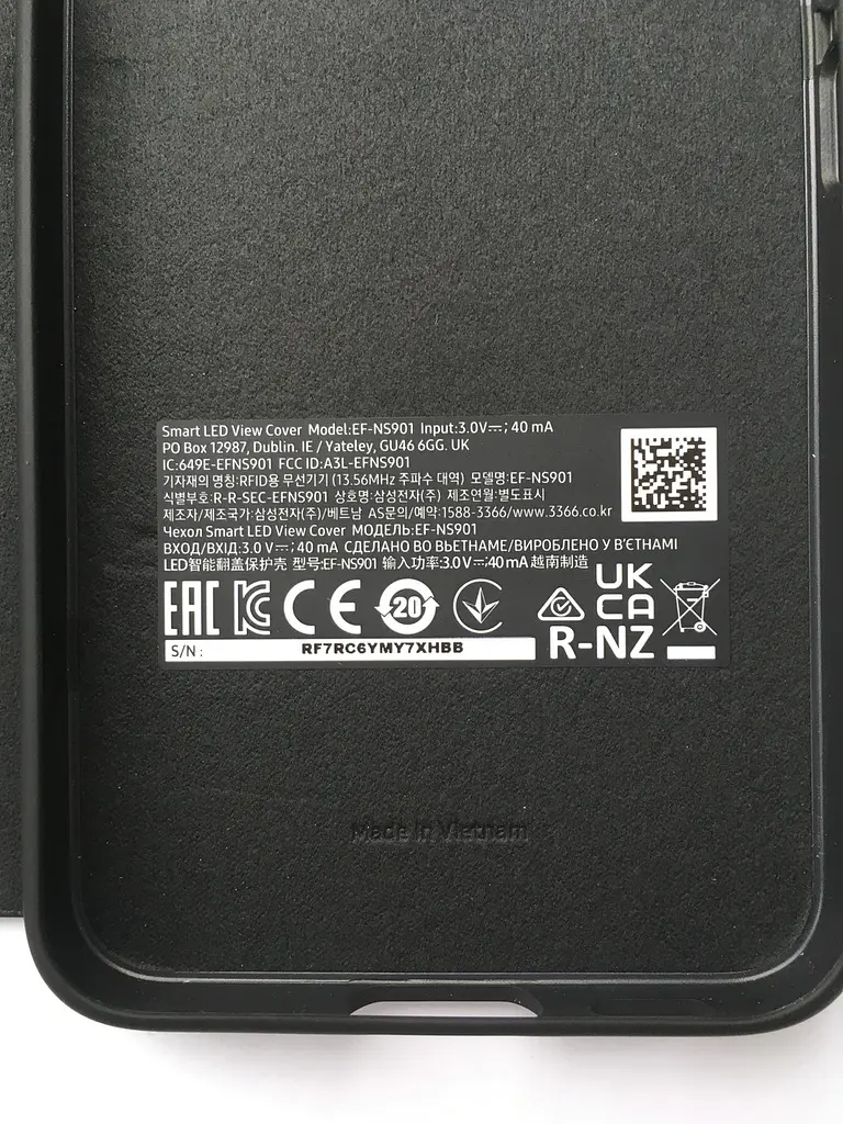Оригінальний чохол-книжка Smart LED Wallet View Cover для Samsung Galaxy S22 Чорний (EF-NS901PBEGRU) - фото 7