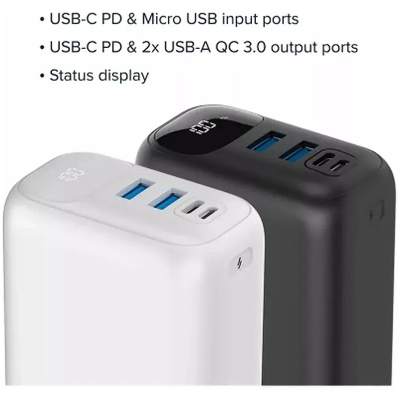 Батарея універсальна Canyon PB-301 30000mAh PD/20W, QC/3.0 (CNE-CPB301W) - фото 6
