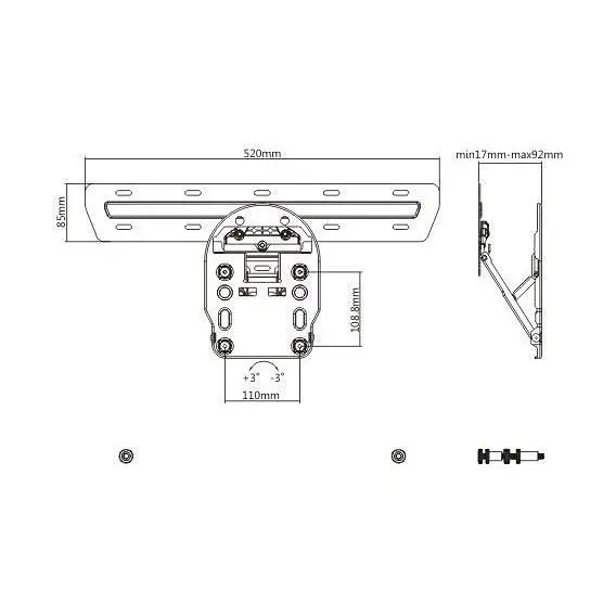 Кріплення для телевізора Brateck LED-13Q для телевізорів Samsung 49 - 65'' [60625] - фото 3