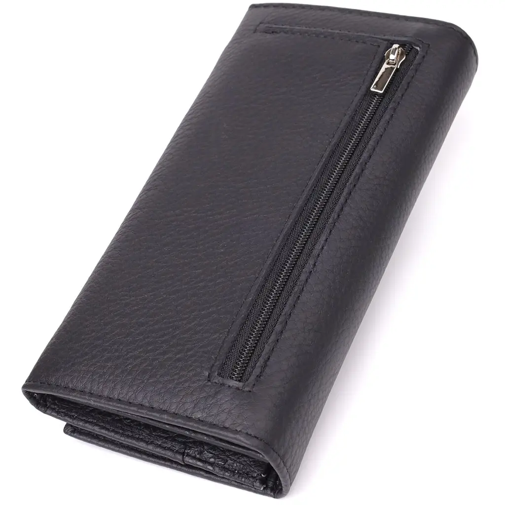 Місткий гаманець для жінок із натуральної шкіри ST Leather 23097 чорний - фото 2