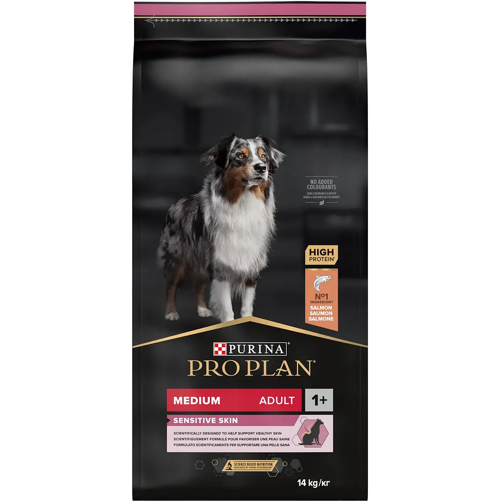 Сухий корм Purina Pro Plan Medium Adult 1+ Sensitive Skin для дорослих собак середніх порід з чутливою шкірою з лососем 14 кг (12375802) - фото 2