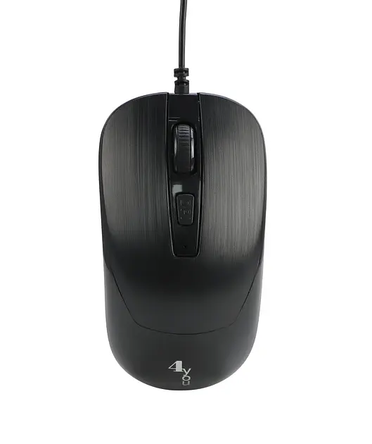 Миша провідна 4you M2 black (Тиха, 4кн, 800-1600DPI)