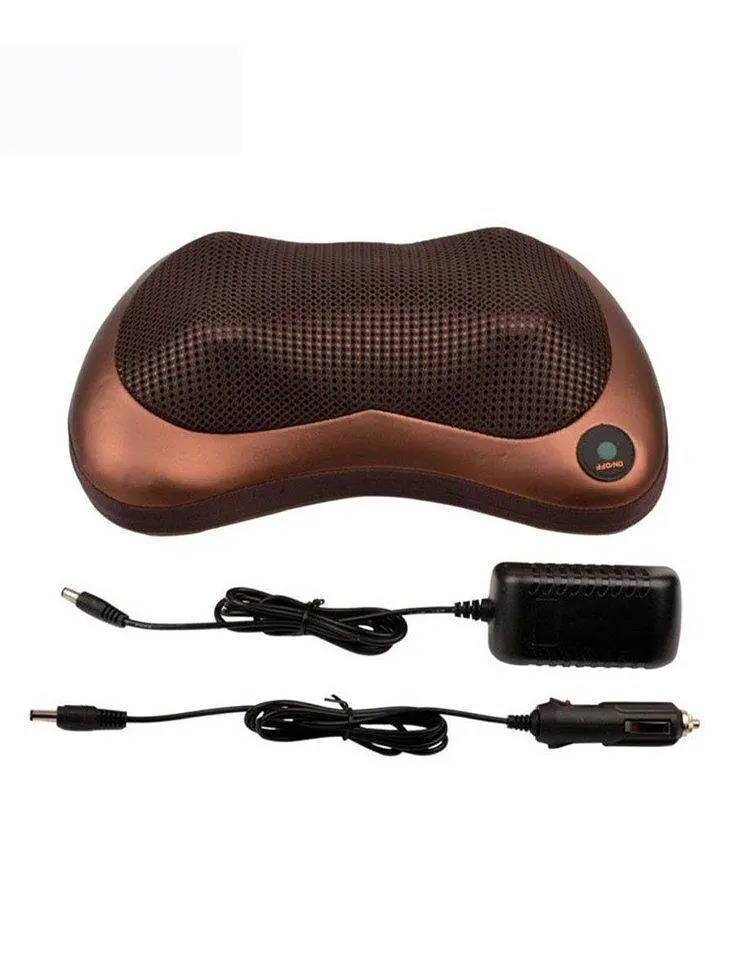 Роликова масажна подушка Massage Pillow Масажер для спини та шиї та інфрачервоним прогріванням - фото 3