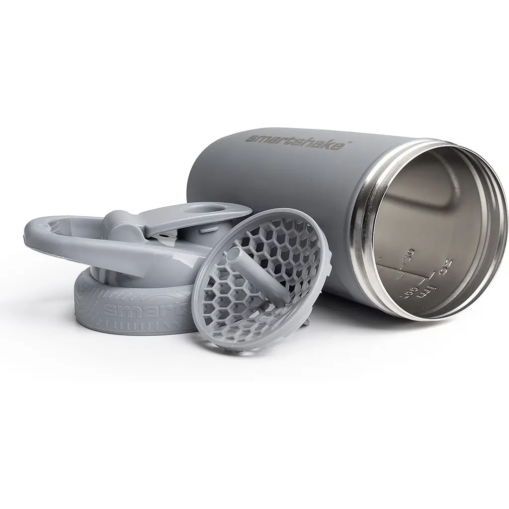 Шейкер спортивный Smart Shake Reforce Stainless Steel Gray 900 мл - фото 2