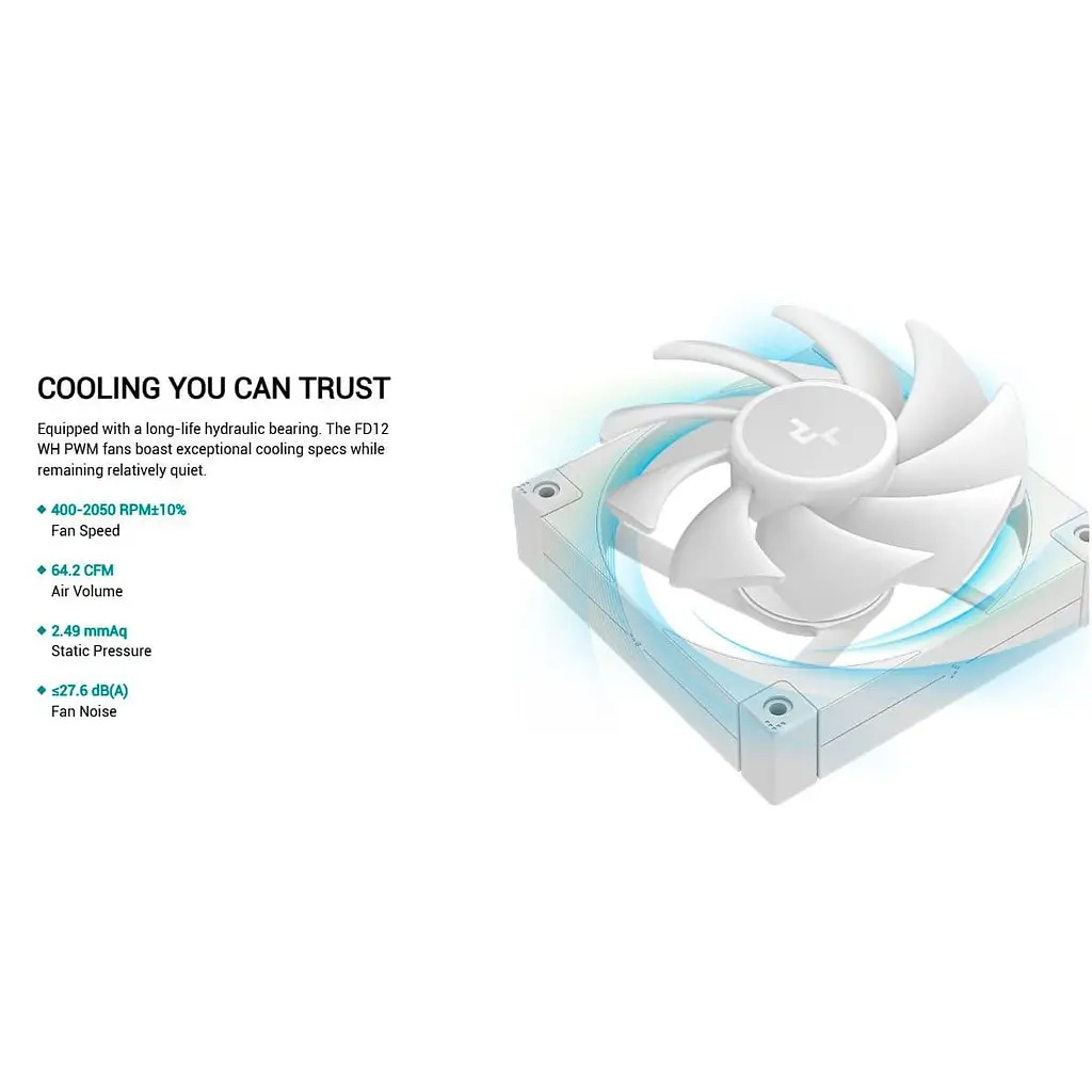 Вентилятор Deepcool FD12 WH (R-FD12-WHNPN1-G) - фото 8