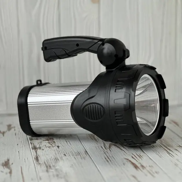 Ліхтар прожектор акумуляторний світлодіодний 10W та 28 LED бічний лампою світильником 6000 mAh Silver Toss ST-6688B сріблястий - фото 5