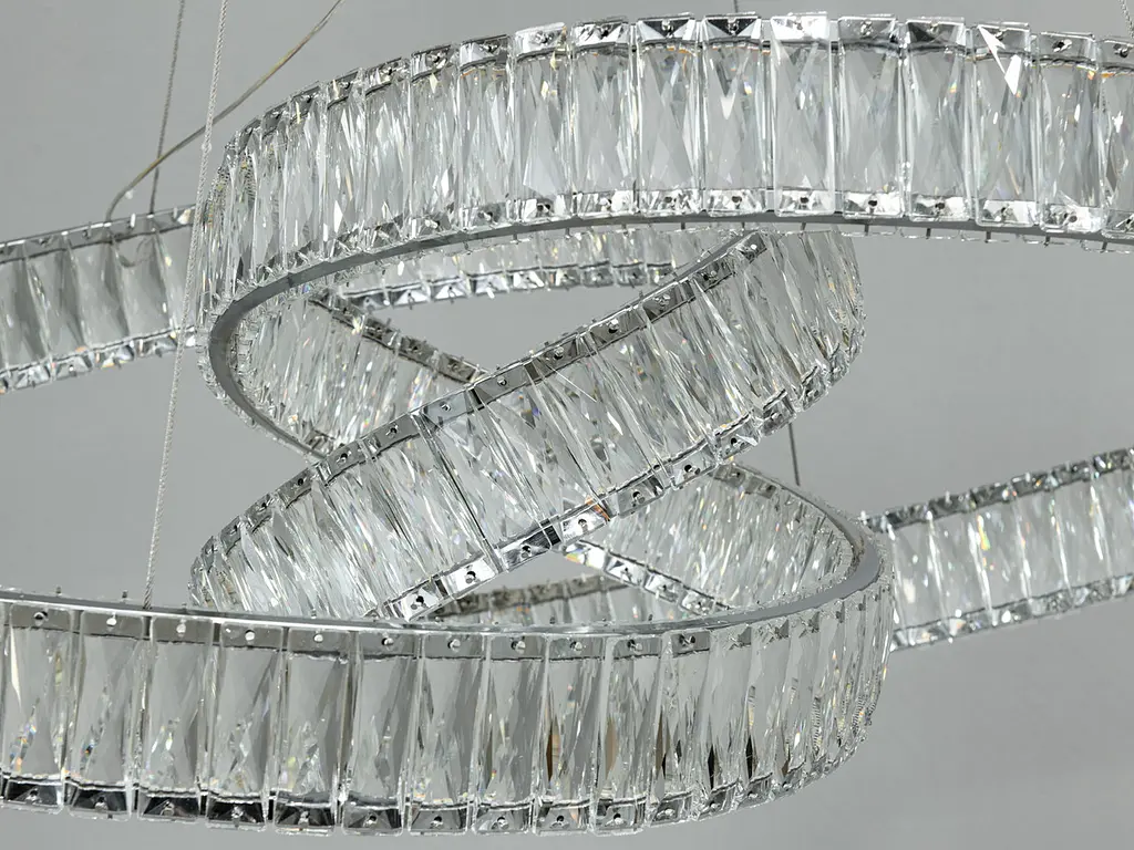 Подвесной светильник LED Diasha 531/800CH 175W, регулируемая высота 60-145 см, хрусталь, для гостиной, спальни, кухни - фото 5