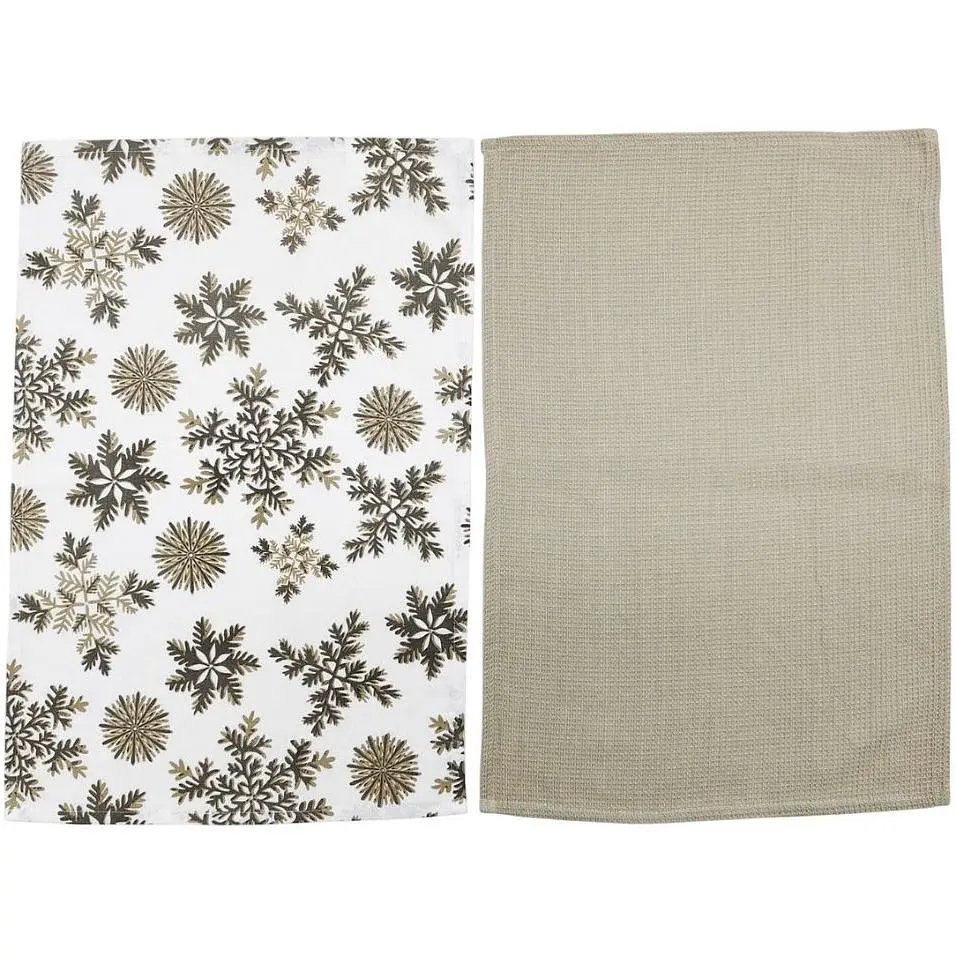 Набор полотенец Soho Snowflakes хлопок 100% 40х60 см 2 шт. лента (BS 45531A) - фото 2