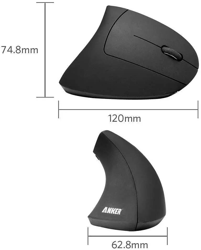 Бездротова вертикальна ергономічна оптична миша Anker 2.4G - фото 4