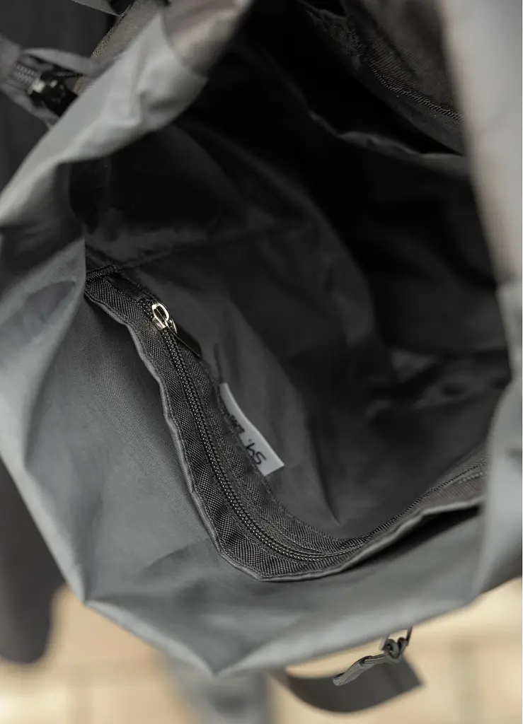 Чоловічий рюкзак рол Sambag RollTop Double чорний тканевий 41 х 27 х 18 см (24330065m) - фото 8