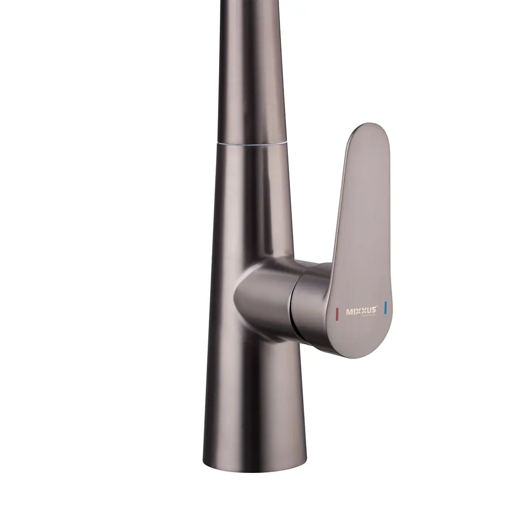 Змішувач для кухні з висувним виливом Mixxus Premium Warta 014 graphite MI6957 Графіт - фото 8