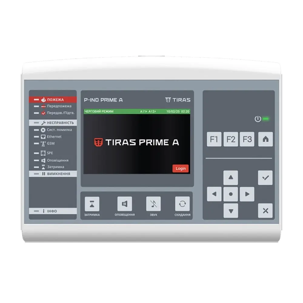 Виносна панель керування та індикації Tiras P-IND PRIME A для роботи в системі Tiras PRIME A (HW2) (14-00125)