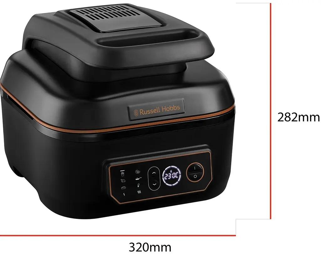 Мультипечь Russell Hobbs SatisFry Air & Grill 1745Вт 5.5л алюминий/пластик черно-оранжевый - фото 7