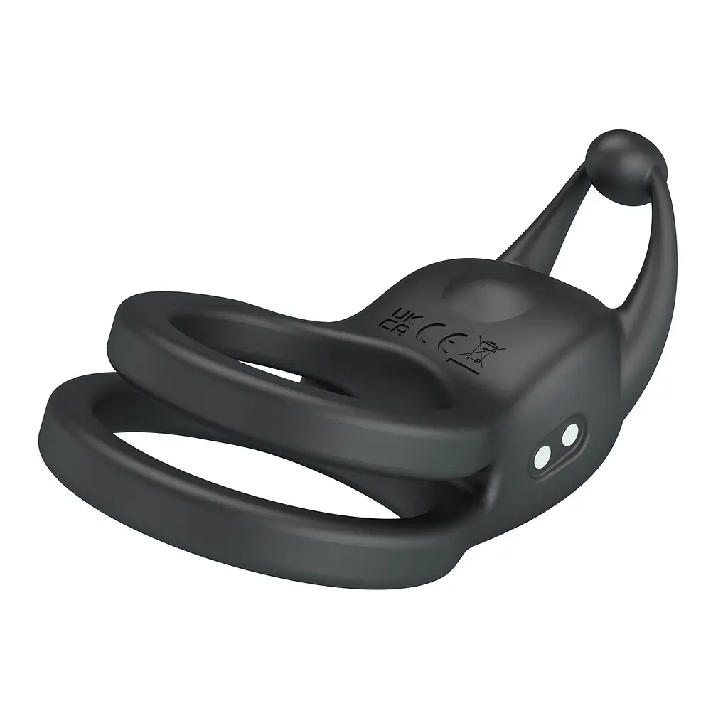 Эрекционное кольцо Pretty Love Goodwin Vibrating Double Penis Ring BI-210222 103652 - фото 8
