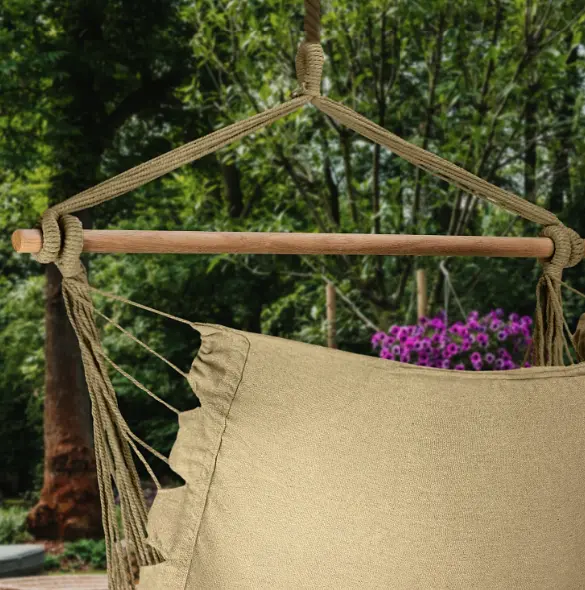 Бразильське крісло - гамак Outtec Boho Sois XXL бежевий - фото 7