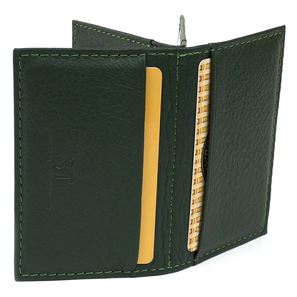 Візитниця-книга ST Leather 19215 зелена - фото 10