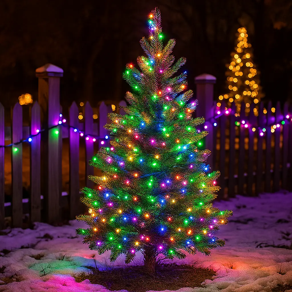 Гірлянда Нитка вулична GarlandoPro 30 м 300 LED чорний дріт Мультиколор CF300L30MBML - фото 2