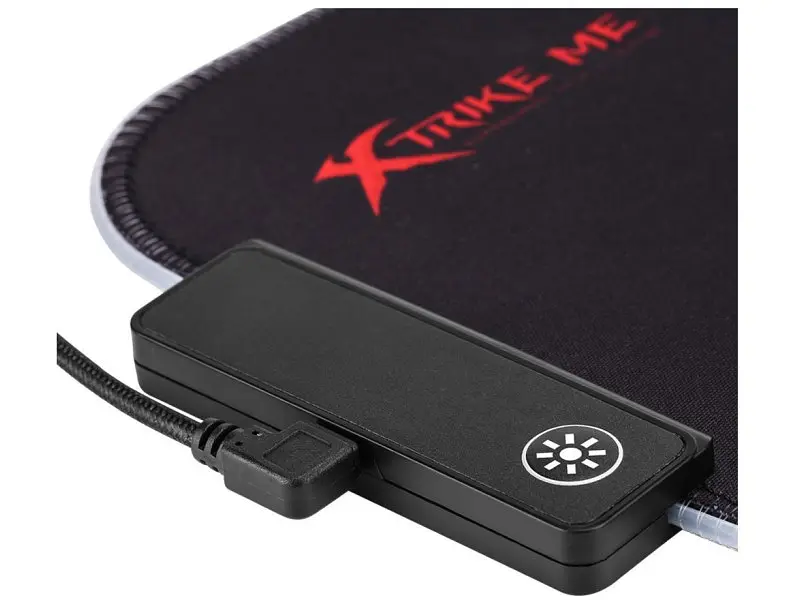 Килимок для миші XTRIKE ME MP-602 RGB lighting Speed/Control Black/Red (MP-602) - фото 3