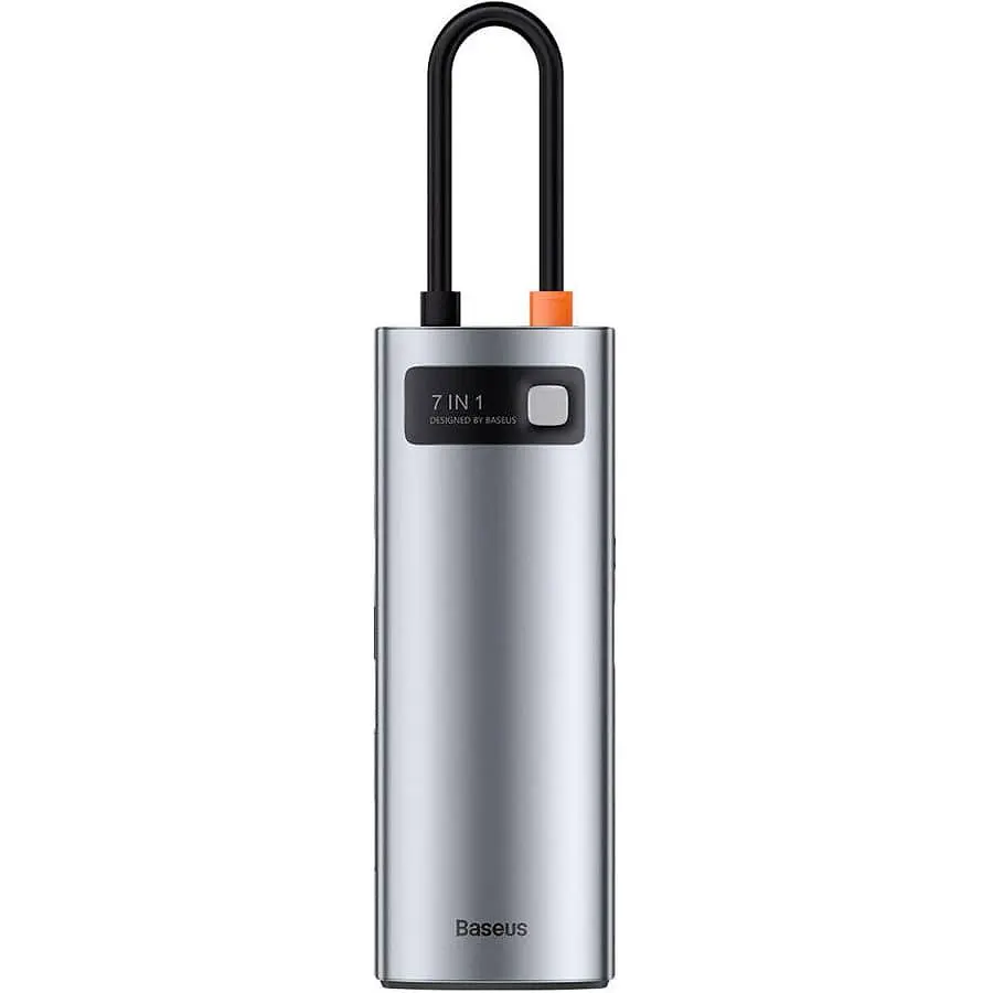 USB-Хаб Baseus USB-Hub Metal Gleam Series 7-in-1 Multifunctional Type-C HUB Docking Station Gray（Type-C to H (WKWG020113) - фото 5