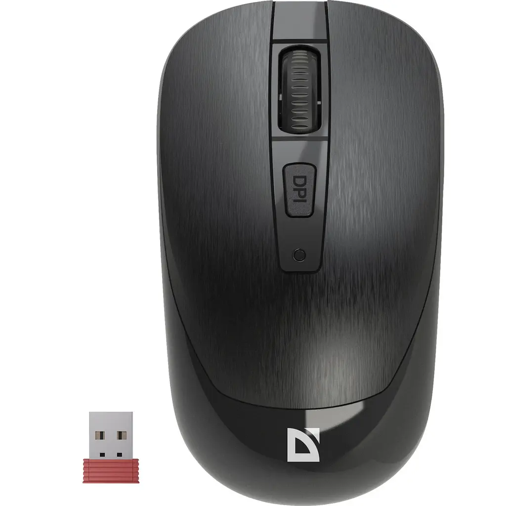 Мишка Defender Wave MM-995, бездротова, 4 кн. до 1600 dpi, безшумна, чорна - фото 7