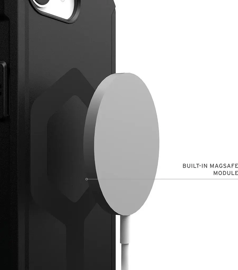 Оригінальний протиударний чохол для iPhone 16e / 17e UAG Essential Armor MagSafe Black 114496114040 - фото 8