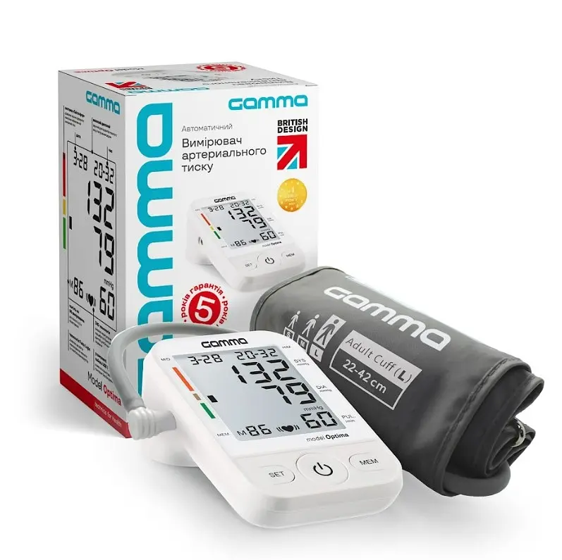 Тонометр Gamma Optima 4Gen Type-C + сетевой адаптер автоматический на плечо - фото 3