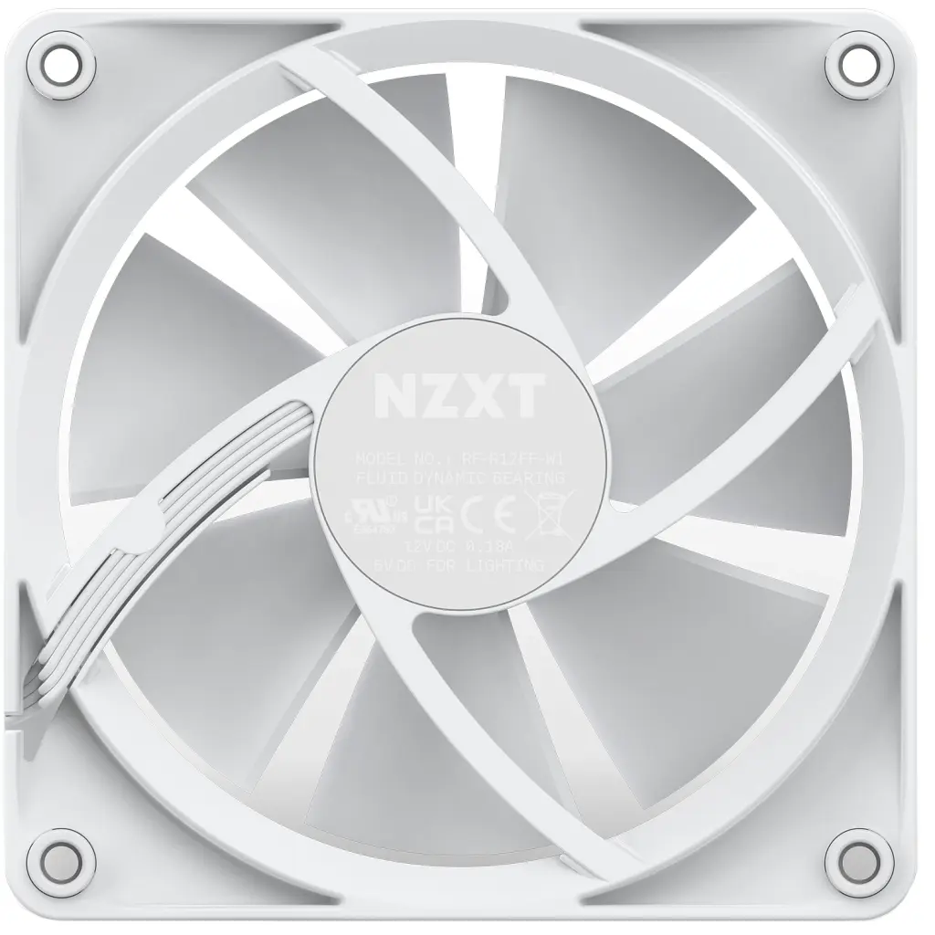 Кулер до корпусу NZXT F120RGB Single (White) (RF-R12SF-W1) - фото 6