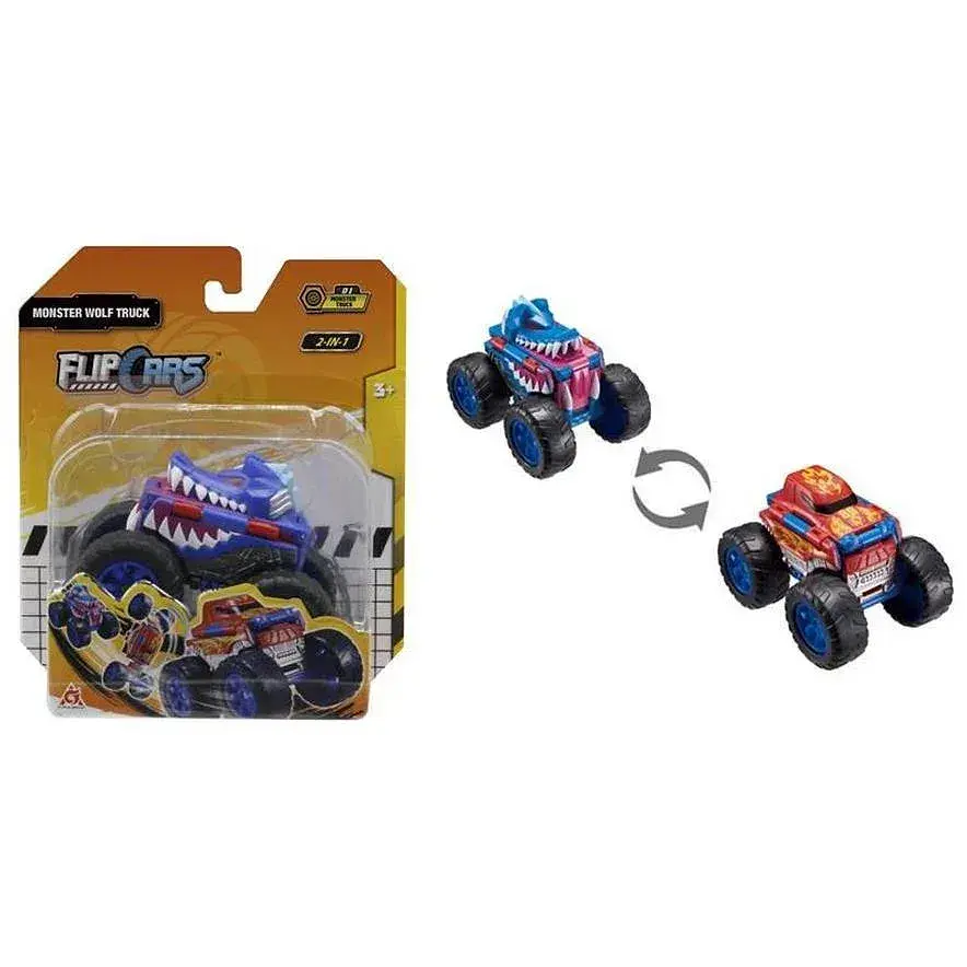 Машинка-трансформер Flip Cars 2 в 1 Монстр-трак Вовк EU463875A-01 - фото 4