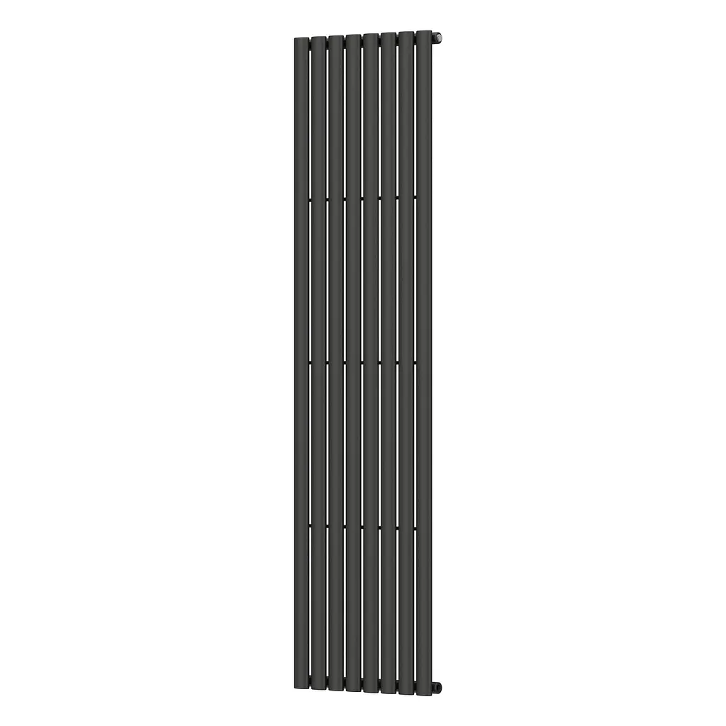 Вертикальний радіатор Navin Ellipse 480x1800-8, anticor, чорний муар 10-012033-4880, Чорний матовий - фото 3
